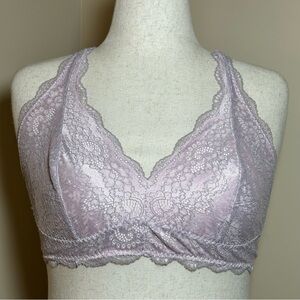 Felina Lace Bralette Women’s Size XL Lilac Mauve Wireless Bra Style C3995